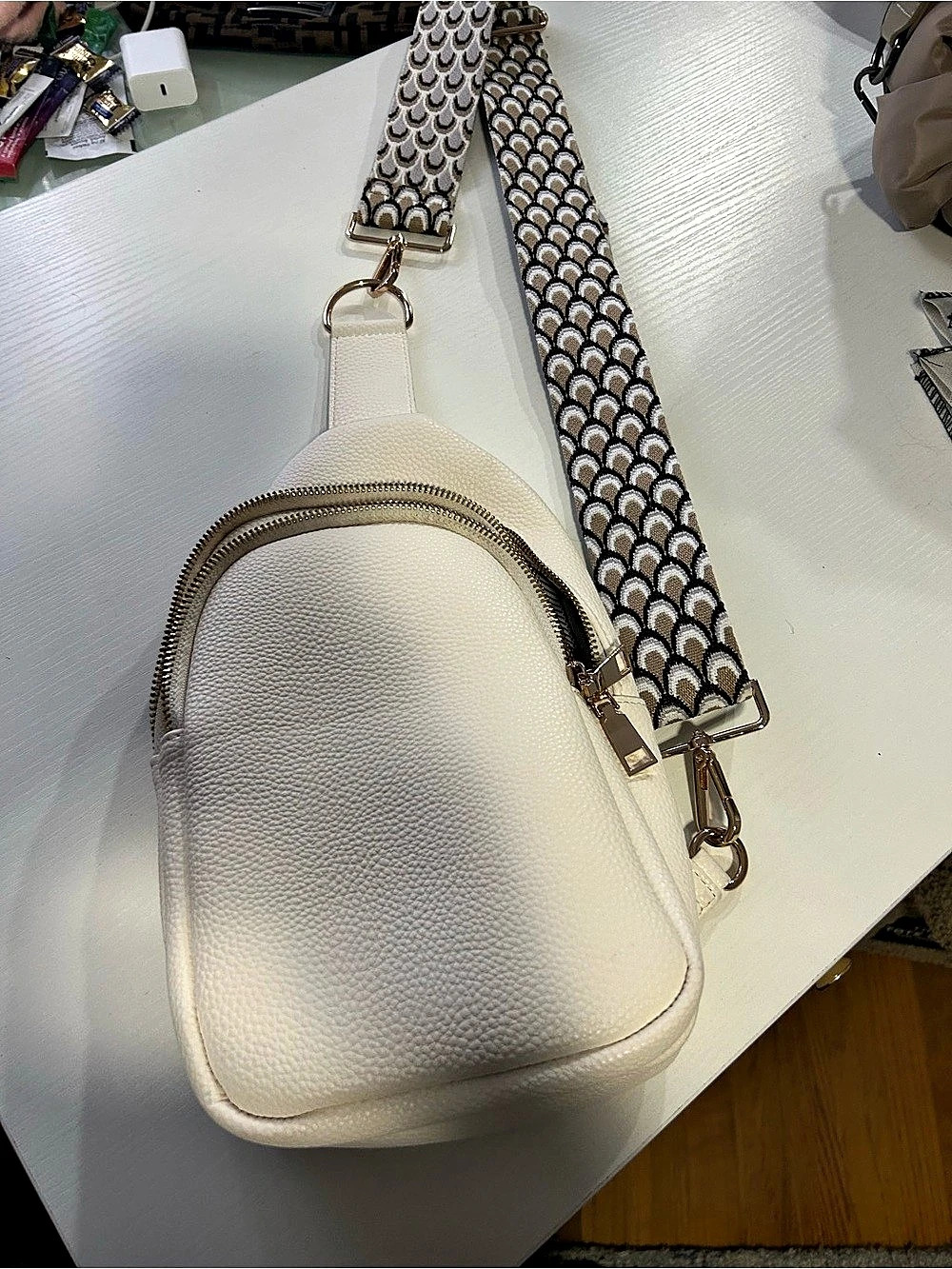 White Crossbody Bag Like New